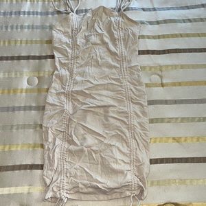 Nude dress with ties